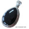 Stainless Steel Oval Pendant Necklace/Black/White