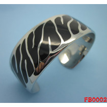 Stainless Steel Wide Bangle/Black