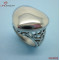 Pretty Polished Heart Shape Stainless Steel Ring