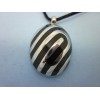 Stainless Steel Circel Long Texture Pendant