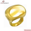Stainless Steel Big Gold-Plated Ring