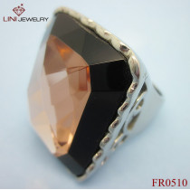 Rhomb Champagne Steel Ring