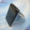 Most Fashionable Stainless Steel Straight Square Stone Ring/Black