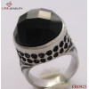 Huge Size Steel Ring attach Glass Stone