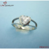 Charming Steel Ring Attach Heart Stone