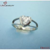 Charming Steel Ring Attach Heart Stone