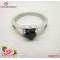 Top hotsale  316L Steel black stone  finger Ring for Love