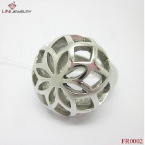 Unique Hollow Flower Stainless Steel Ring