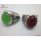 Stainless Steel High Polished Gemstone Ring