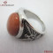 Stainless Steel High Polished Gemstone Ring