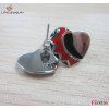316L Steel Enamel Heart Texture Earring