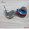 316L Steel Multicolor Enamel Heart Texture Earring/Red&Blue
