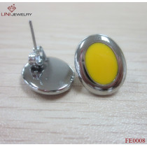 316L Steel Enamel Earring/Yellow