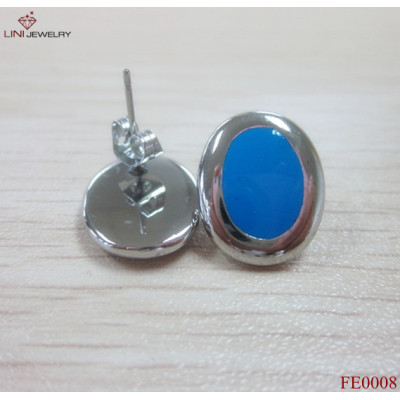 316L Steel Multicolor Enamel Earring/Blue