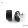 316L Steel Stud Earring/Black Sand