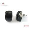 316L Steel Stud Earring/Black