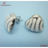 Charming Enamel Earring/White