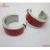 Discount wholesale 316L Stainless Steel  Enamel Cyclic Earrings/Red