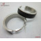 316L Steel Big  Arc Enamel Earring/Black