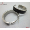 316L Steel Big  Arc Enamel Earring/Black