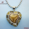 316l Stainless Steel Heart Texture Pendant/Champagne