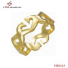 316L Steel Heart Ring/Gold-plated
