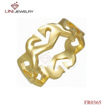 316L Steel Heart Ring/Gold-plated
