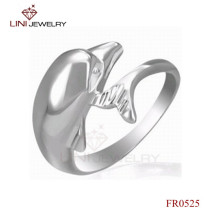 316L Steel Dolphins Love Ring