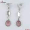 316L Steel Chandelier Earrings/Pink