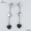 316L Steel Heart Chandelier Earrings