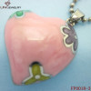Pink Enamel  Heart Pendants Supplies, Cheap Enamel Pendants With Flower Wholesale,Soft Enamel Heart Pendant