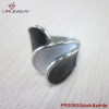 Leaves design Stainless Steel Ring/Enamel Surface/ Black&White