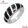 Stainless Steel Zebra Stripe Enamel Ring