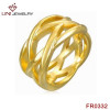 Stainless Steel Gold-plated Hollow Ring