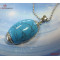 Stainless Steel Pendant w /Blue Turquoise