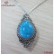 Stainless Steel Special Design Pendant/Blue Turquoise