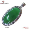 Gemstone Big Size Pendant,316L Stainless.Steel Pendant with Emerald