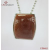 316L Stainless Steel Square Stone Pendant