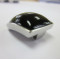 316L Stainless Steel Square Stone Pendant/Black