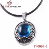 316L Stainless Steel Hat Pendant/Blue Glass Stone