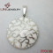 White 316L Stainless Steel  Pendant/ Steel Decorative pattern