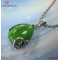 Green Gem S.Steel Water Drop Pendant,Green Cat's Eye Stone Pendant&Necklace,Plenty Opal Jewelry Supplies