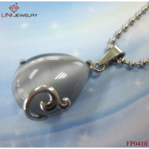 Grey Cat's Eye Stone Necklace&Pendant,China diamond pendant,Steel And Gemstone Pendants Promotion