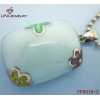 Sky Blue Enamel S.Steel Jewelry,Wholesale enamel pendant,Low MOQ,Pendant Supplies