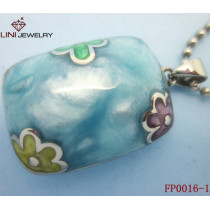 blue enamel necklace pendant,kids pendant,enamel character pendant, enamel flower pendant,