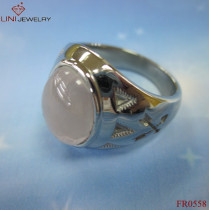 Steel Ring Jewellery Supplier Stainless Steel Pink Stone Rings