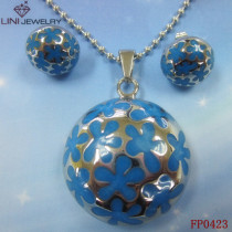 Big Blue Ball w/316L Stainless Steel  Flower