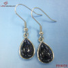 Black Drusy Quartz Ladies Nice Earrings Jewelry