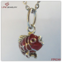 Enamel Fish Small Pendant Jewelry Accessories