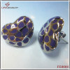 Enamel Jewelry Heart Earrings